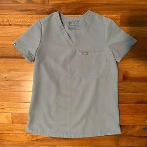 Figs Dusty Blue Catarina Top XS Barely Used Limited Edition.